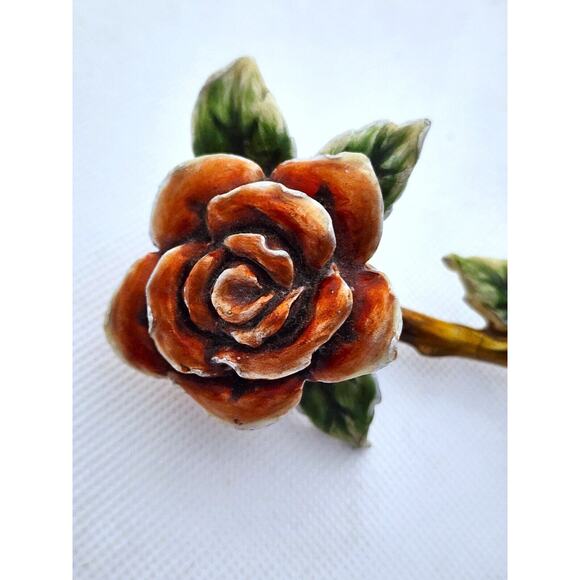 PICTURE/MEMO HOLDER-Metal-Rose-Clip Attached-Desk Accessory-Shelf Decor-6 IN - Picture 4 of 9